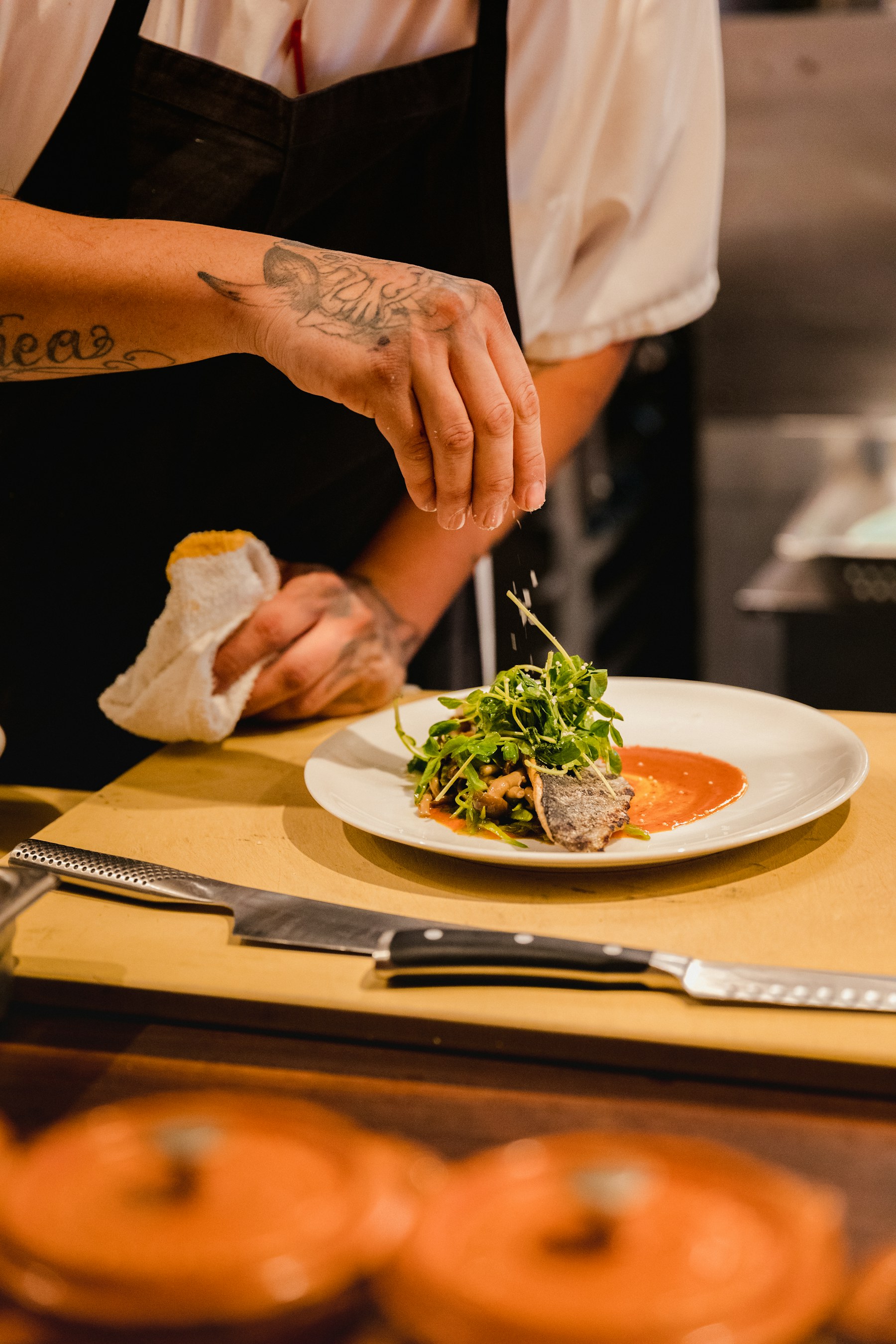 A Le Monde dish made from scratch with professional kitchen technique
