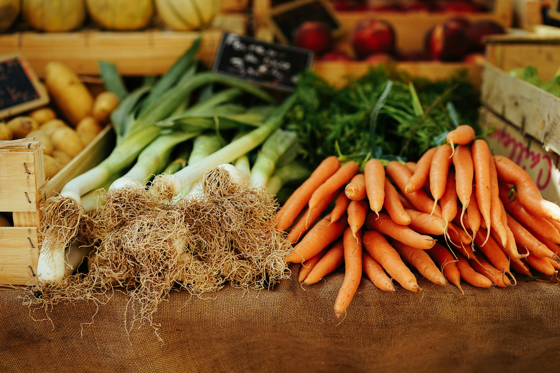 Seasonal produce sourced from artisans and farmers markets for Le Monde catering